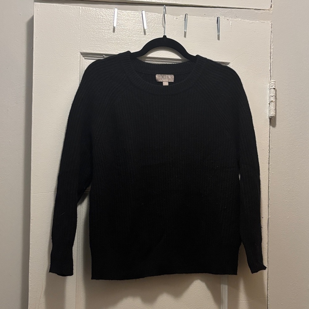 J. Crew Classic Black Crew Neck Sweater
